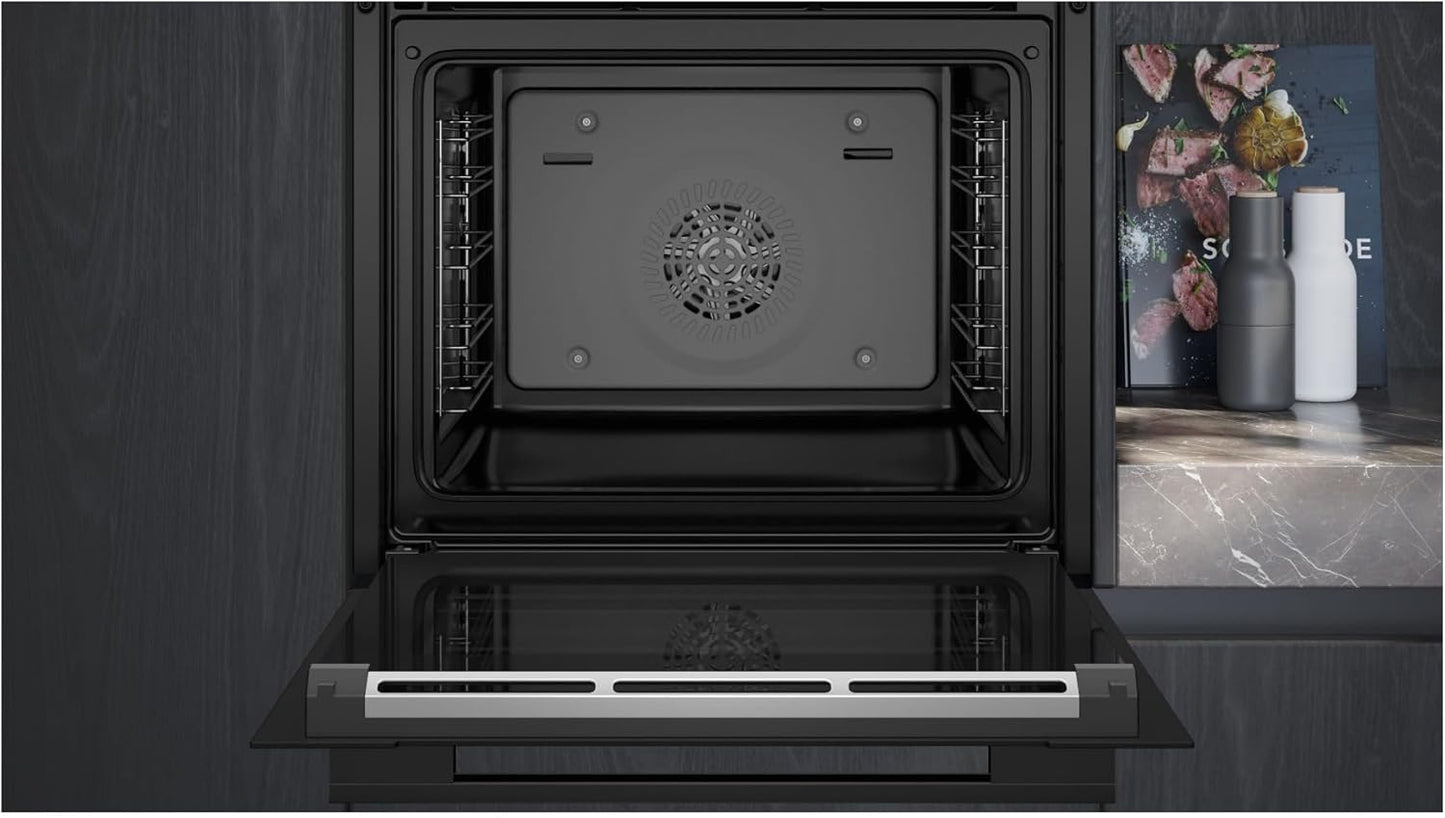 HB734G1B1, Iq700 Four Intelligent Encastrable 60 X 60 Cm, Fabriqué En Allemagne, Noir, Ecoclean & Humidclean, Auto-Nettoyage, Air Fry, Programmes Automatiques, Écran Tactile Coloré, Efficacité