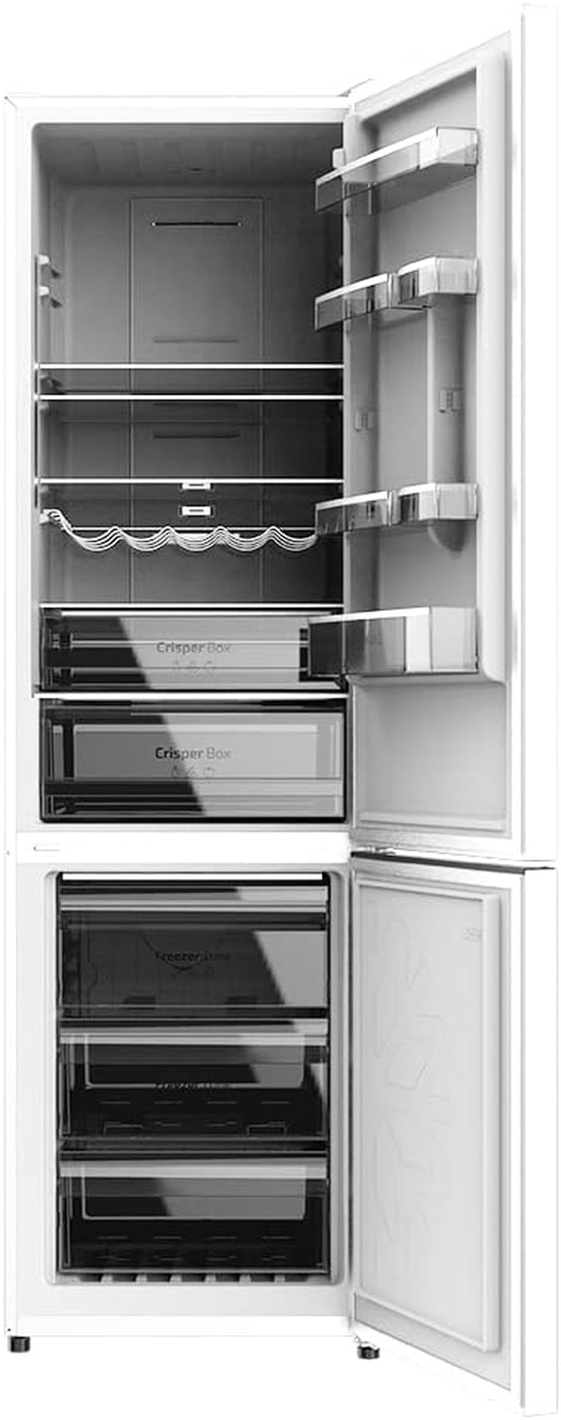 Frigorífico Combi 2 Puertas Con Dispensador De Agua Bolero Coolmarket Combi 322 WD Inox D. 322 L, Altura 185 Y 60 Cm De Ancho, Bajo Consumo, Motor Inverter Plus, Total No Frost