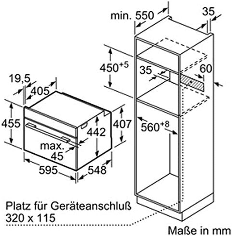 Cb634Gbs1 Four Électrique/47 L/Charge Rapide Chauffage/Acier Inoxydable