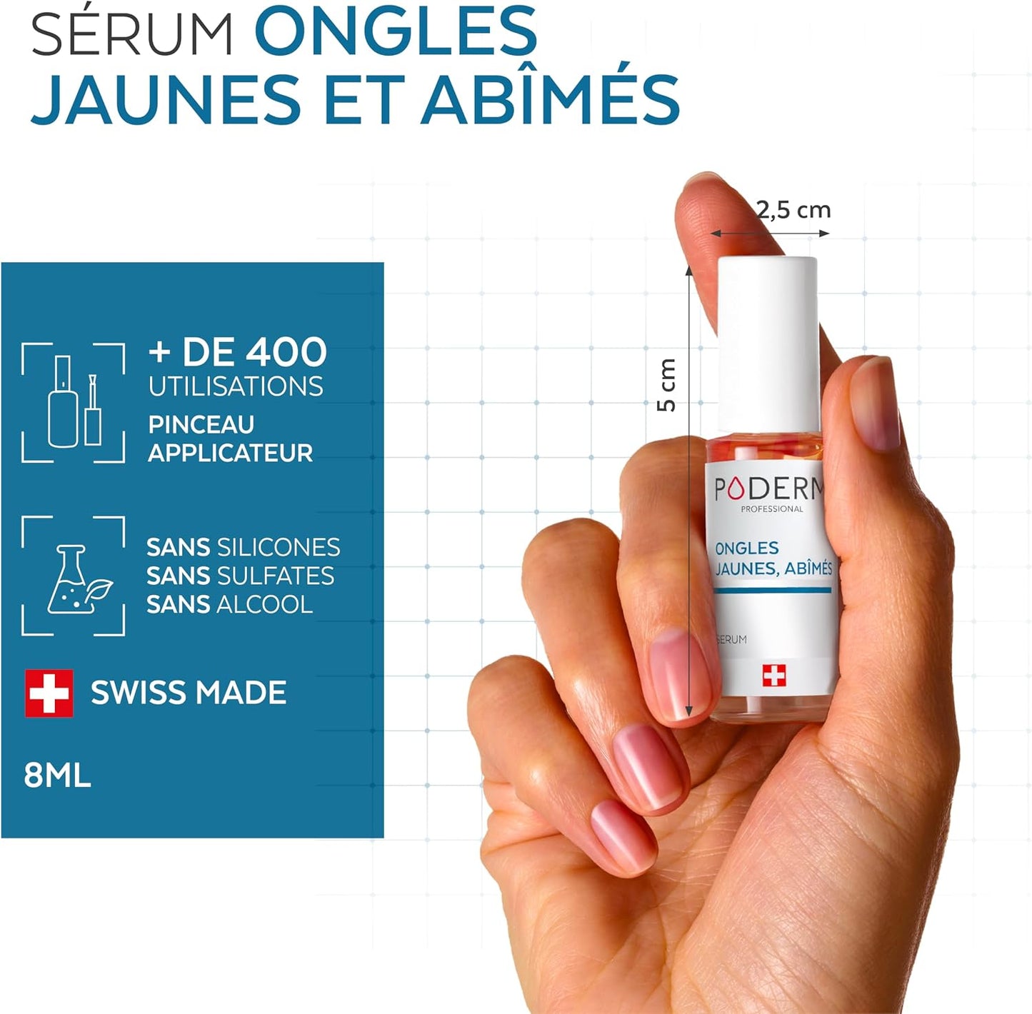 – HUILE SERUM ONGLES JAUNES – Améliore L’Apparence De L’Ongle – Agit Dès Le 1Er Jour - Clarifie & Lisse L’Ongle – Ingrédients 100% Naturels - Soin Pied/Main | Facile & Rapide | Swiss Made