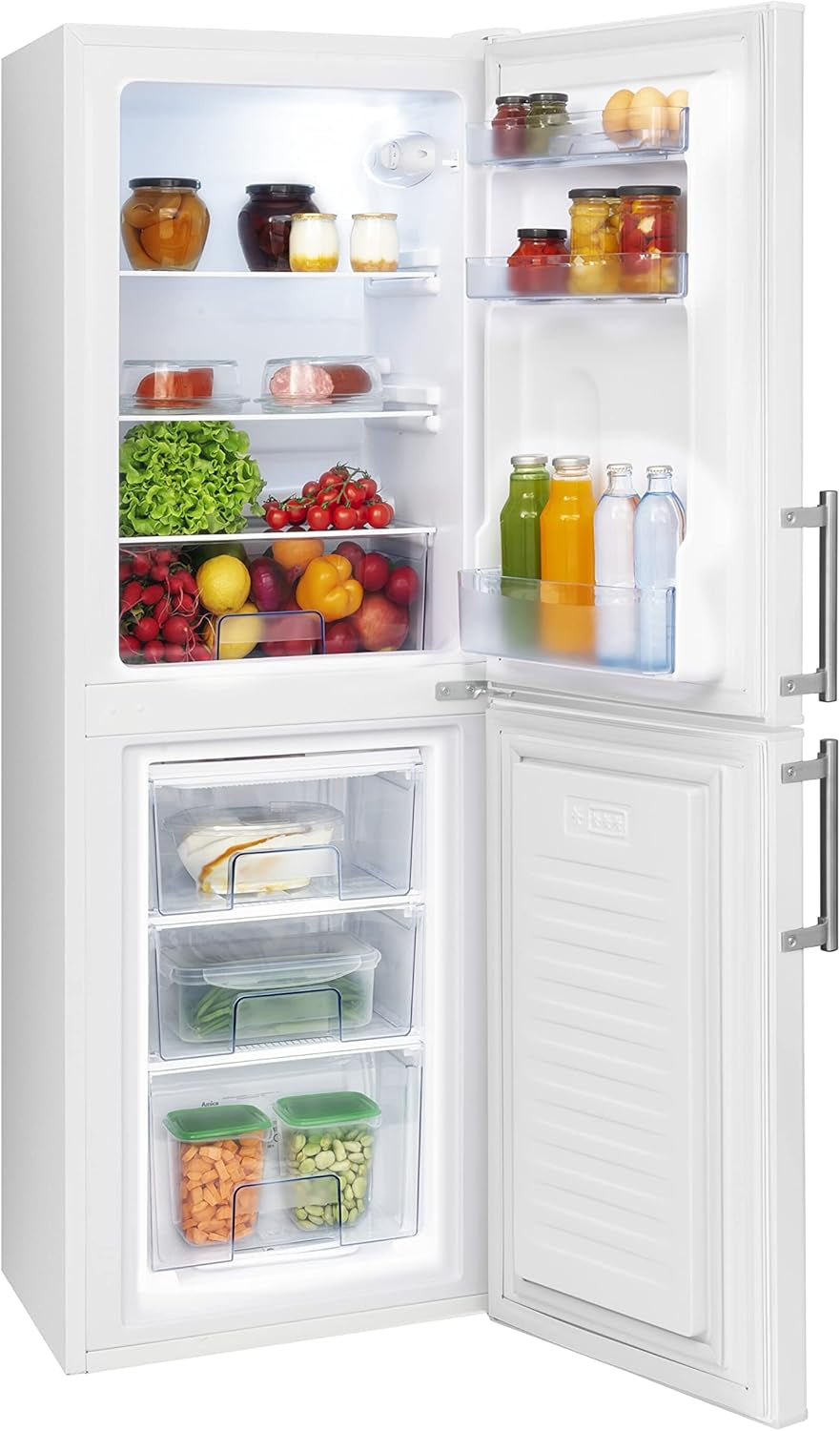 Amica KGC 384 110W Réfrigérateur-Congélateur - 55 Largeurs, Blanc, Classe D'Efficacité Énergétique C