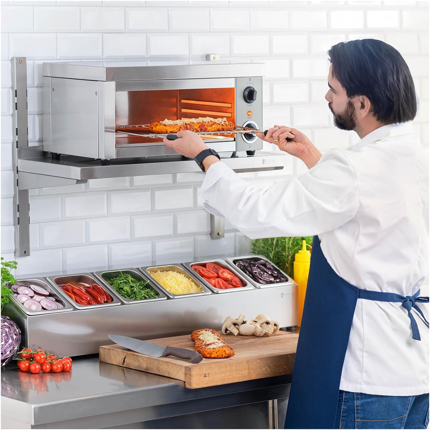 Salamandre Toaster Electrique Grill Cuisine RCES-2000-EGO (2.000 W, 32 X 61 X 28,50 Cm, 1 Élément Chauffant Infrarouge)