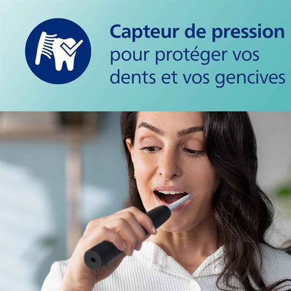 Sonicare 3100, Brosse À Dents Électrique Sonique, Capteur De Pression Et Minuterie, Rose Pastel Et Noir, Pack De 2, Modèle HX3675/15