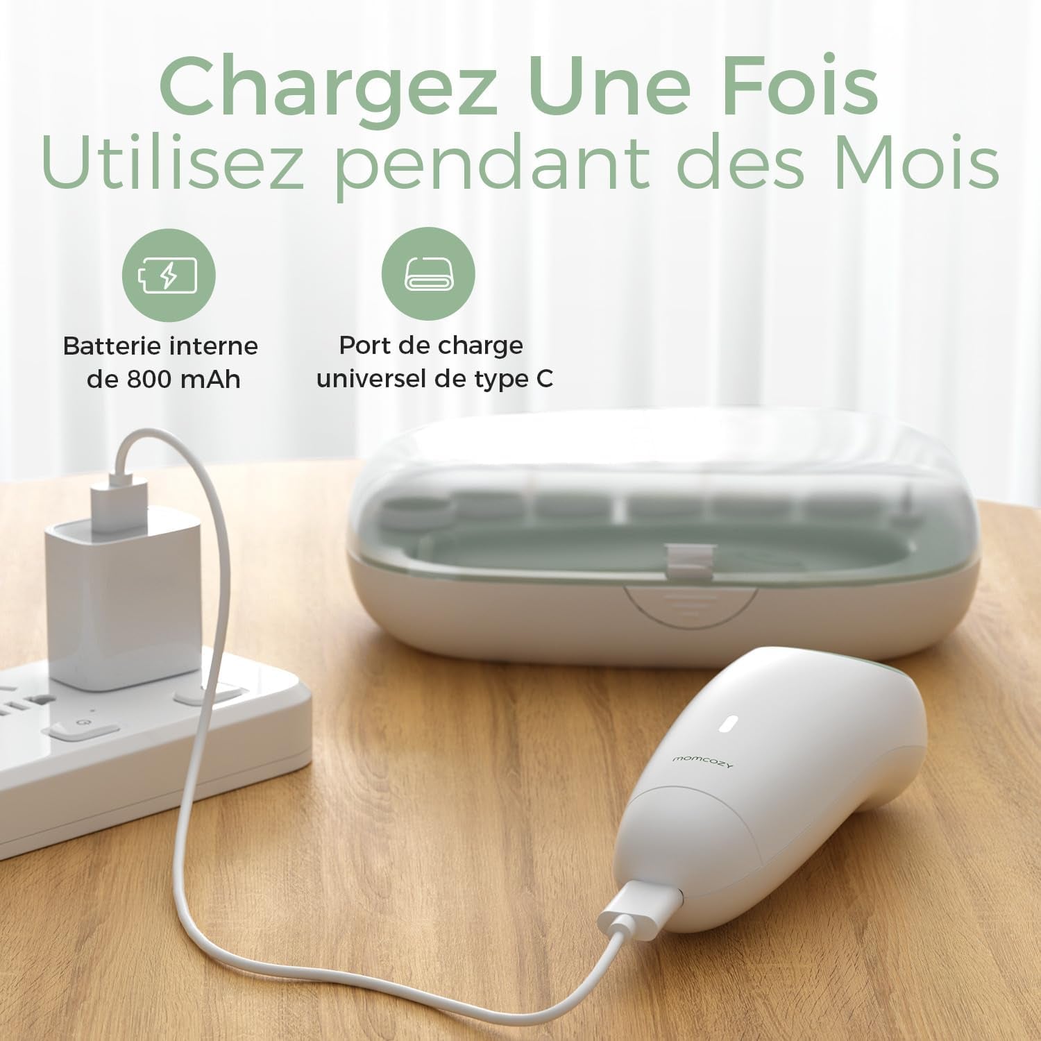 Lime Ongles Électrique Bébé, Sécurité, Faible Bruit, Lumière, Vert | Rechargeable, 7 Remplacements, Nouveau-Né, Enfants, Soins, Voyage, Cadeau