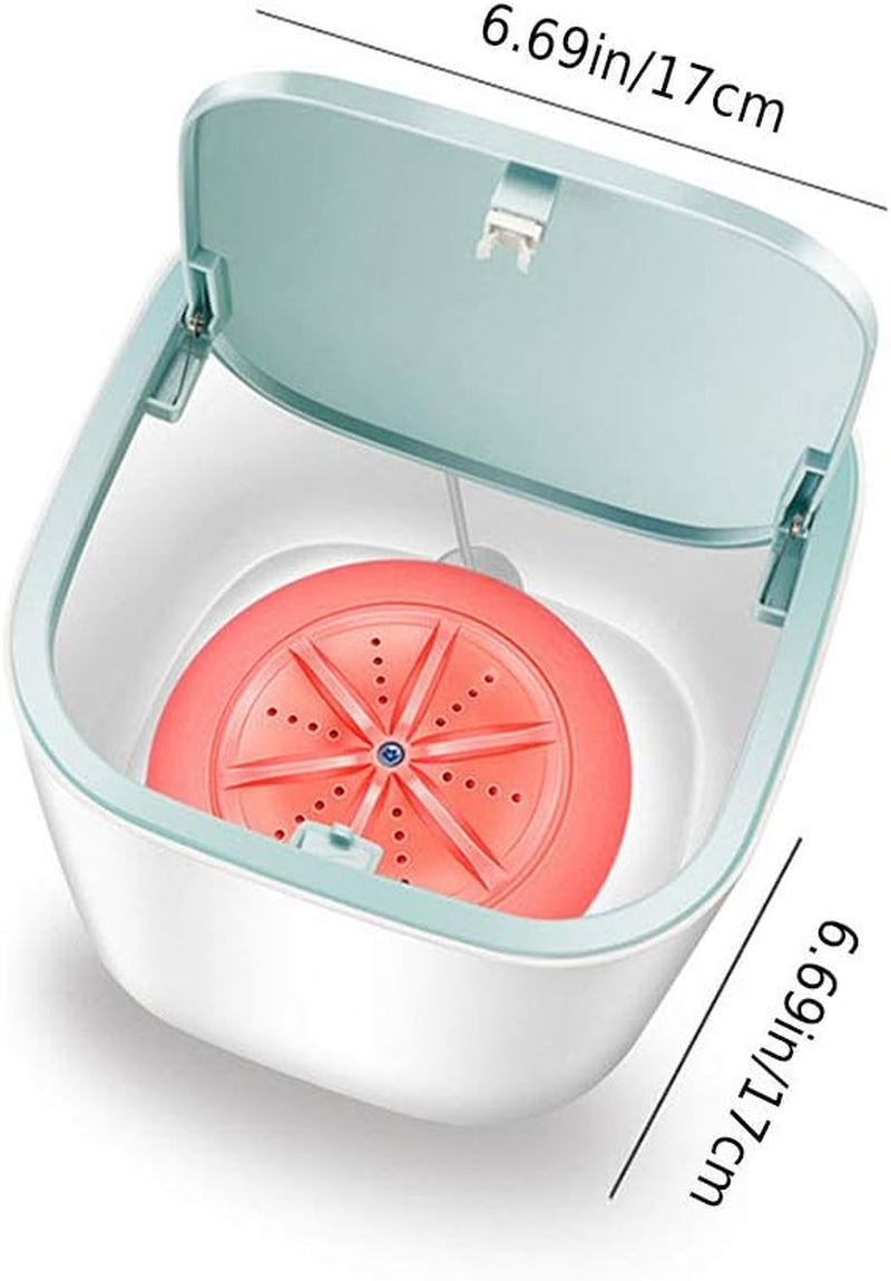 DUOCACL Mini Machine À Laver Turbo Portable Laveuse Ultrasonique Alimentée Par USB Pour La Lessive De Voyage Camping Voyage D'Affaires À Domicile Et La Lessive Des Enfants