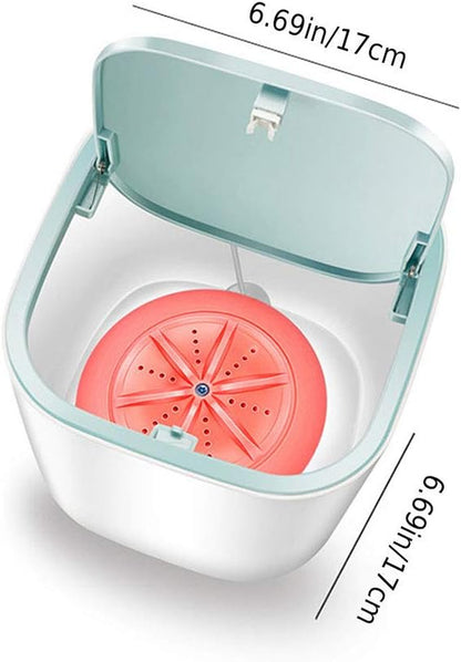 DUOCACL Mini Machine À Laver Turbo Portable Laveuse Ultrasonique Alimentée Par USB Pour La Lessive De Voyage Camping Voyage D'Affaires À Domicile Et La Lessive Des Enfants