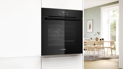 Bosch HBA572BB4 Série 2 Four Encastrable 60 Cm 71 L À Pyrolyse Auto-Nettoyage Autopilot 10 Air Chaud 3D Contrôle Tactile LED Noir