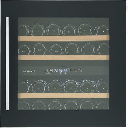 Respekta Cave À Vin Encastrable Pour 36 Bouteilles Standard / 85 L De Volume Utile / 2 Zones De Température, De 5 °C À 22 °C/Touch Control/Lampe Led/Max. 41 Db/Wkse 36-19