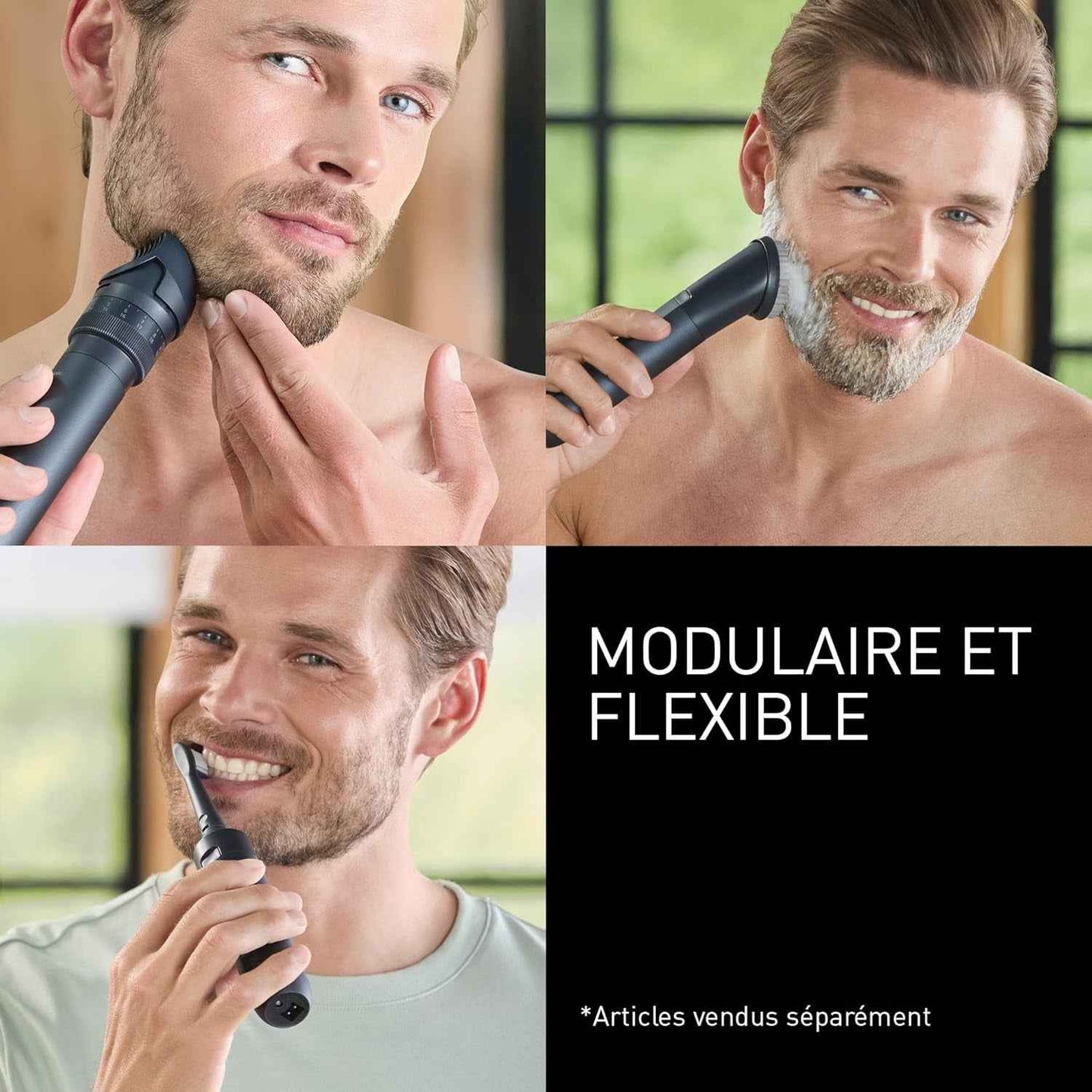 MULTISHAPE Système Modulaire De Soins Corps, Cheveux Et Visage - ER-CBL1 : Unité Principale Étanche Avec Batterie Rechargeable Li-Ion