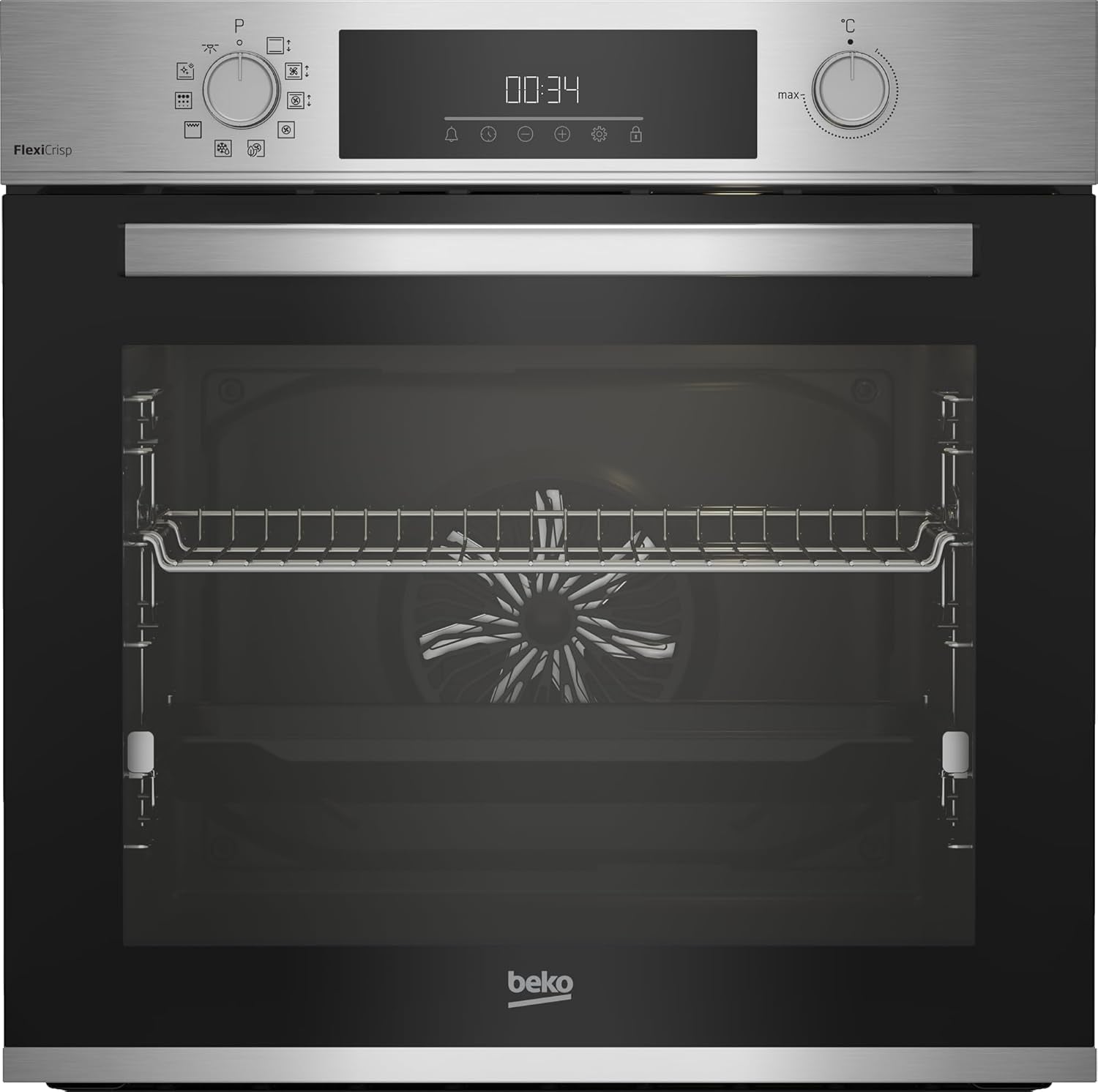BEKO Four Encastrable Pyrolyse BBIM12300XMPEF, Aéroperfect, 72 Litres,