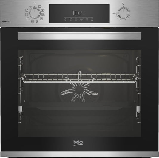 BEKO Four Encastrable Pyrolyse BBIM12300XMPEF, Aéroperfect, 72 Litres,
