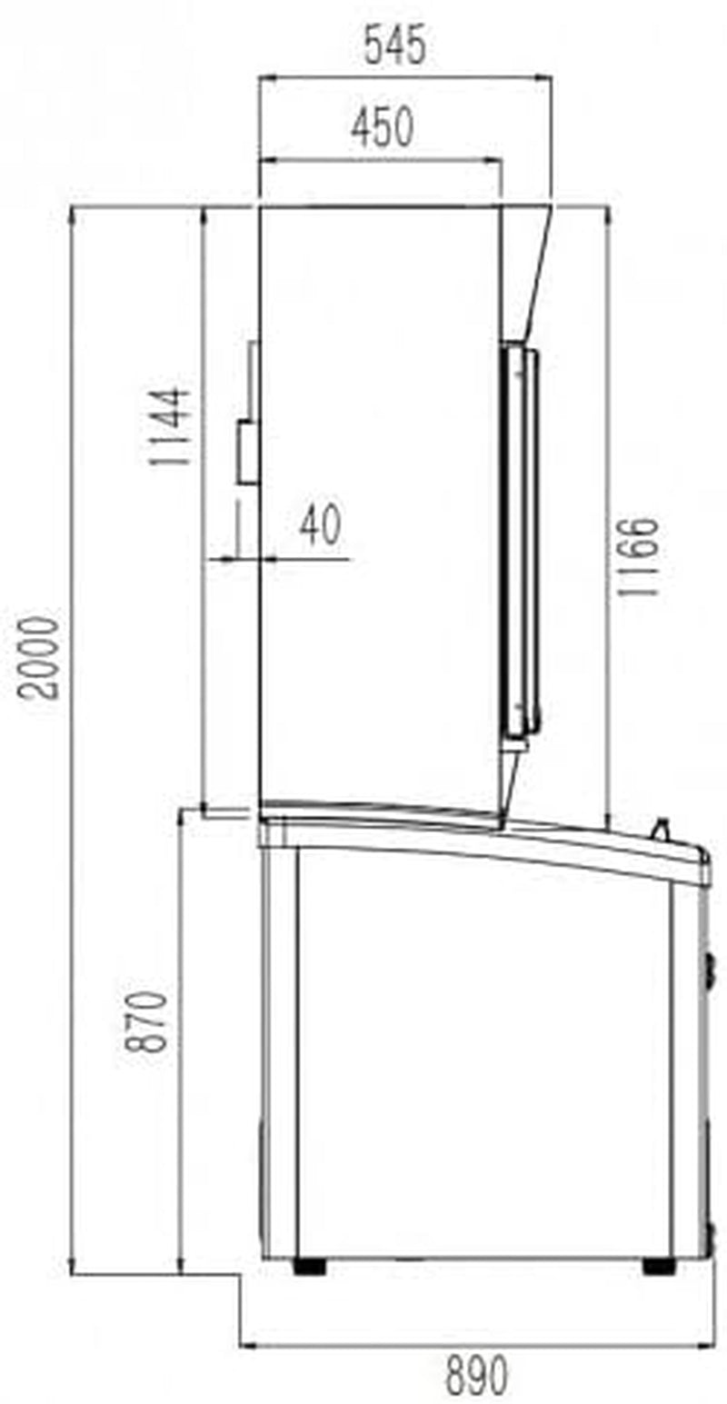 Combisteel Vitrine Réfrigérée Murale Avec 2 Ou 3 Portes - Positive & Négative