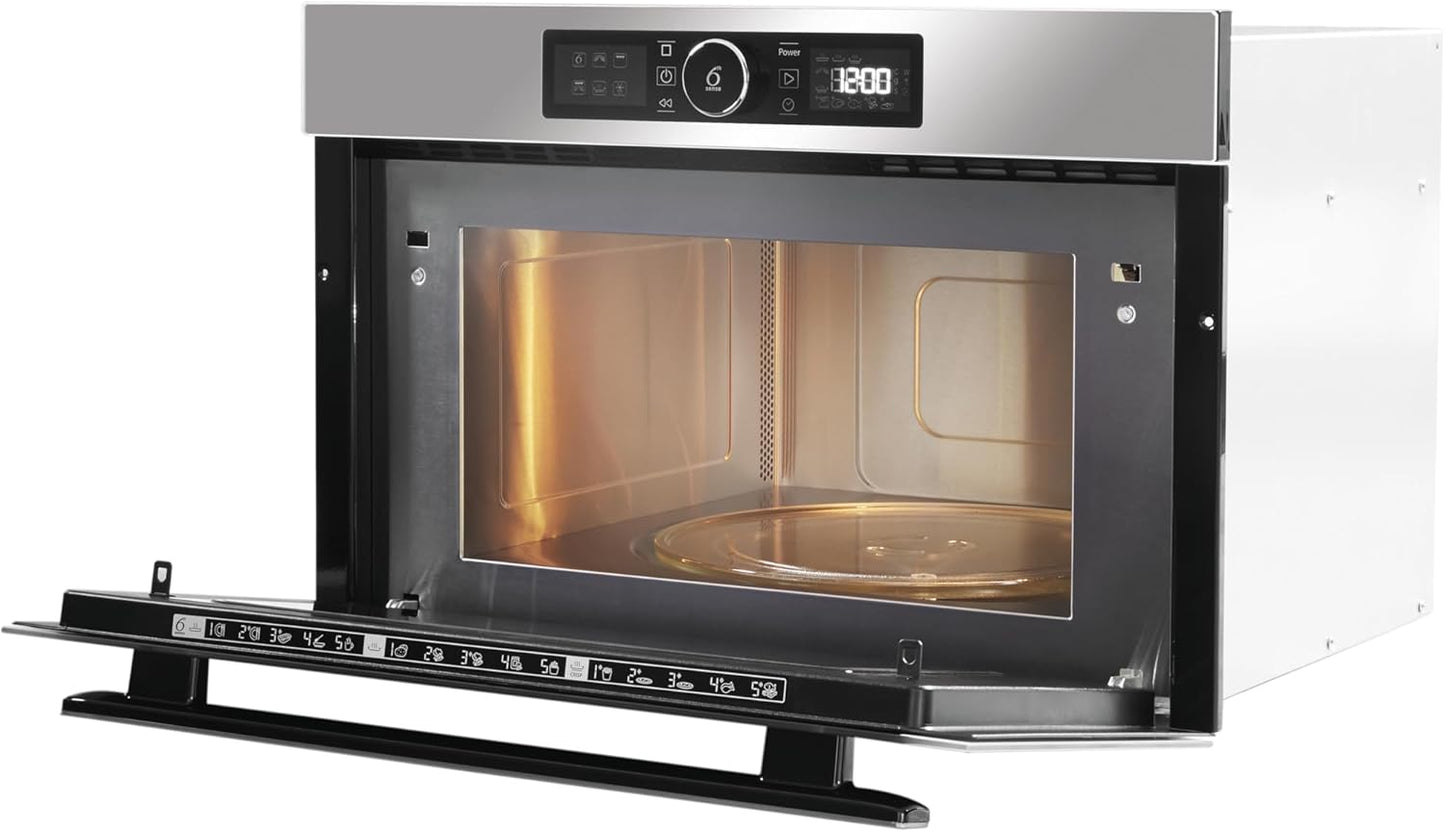 Whirlpool Micro Ondes Grill Encastrable AMW730IX - Integrable Inox - 31 Litres - 1000 W [Classe Énergétique B]