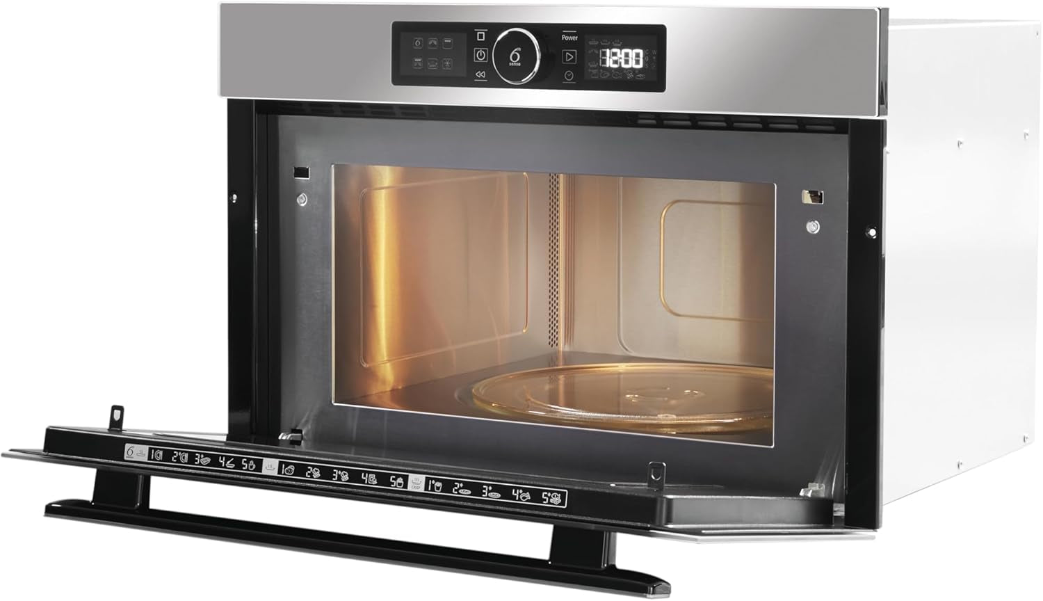 Whirlpool Micro Ondes Grill Encastrable AMW730IX - Integrable Inox - 31 Litres - 1000 W [Classe Énergétique B]