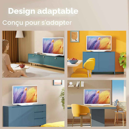 Hisense 32S5Q Smart TV QLED 32" (80 Cm) 2025 Full HD | Dolby Atmos | Pied Central | Finition Blanc Morandi | VIDAA U9