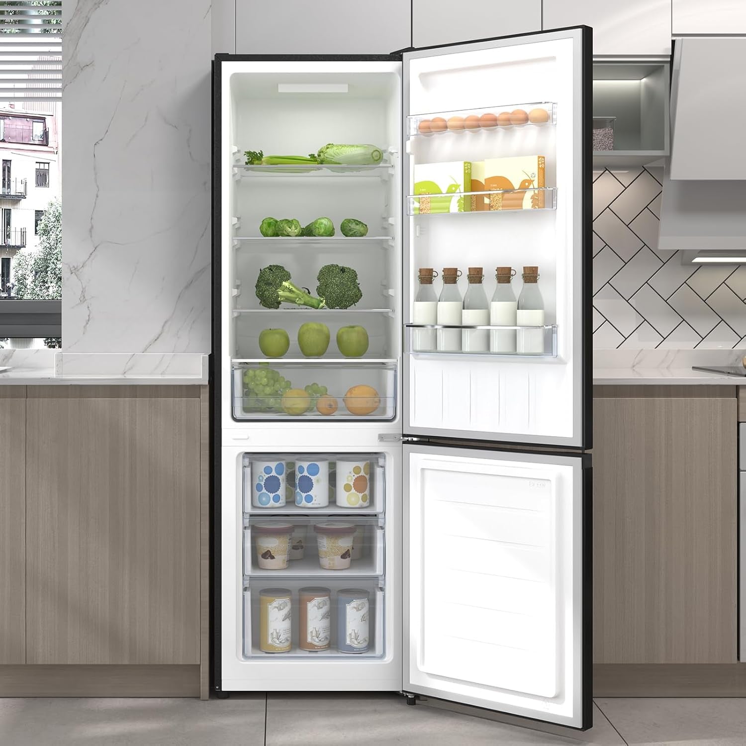 Réfrigérateur Congélateur Bas FBM260L 262L (187+75), Low Frost, Acier Inoxydable, Portes Réversibles, 39 Db, 12 Ans De Garantie Sur Le Compresseur
