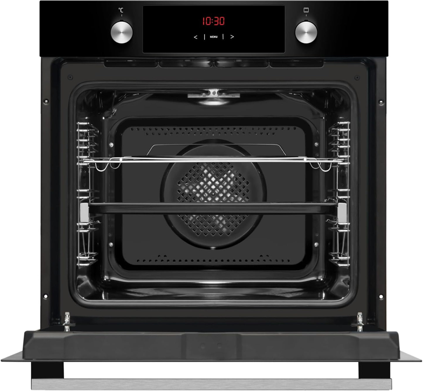 Amica EBX 943 610 SM EEK: a Einbau-Backofen, 77 L, Steamclean, Umluft, 9 Backofenfunktionen, Cooldoor3, Teleskopauszug, Matt-Schwarz