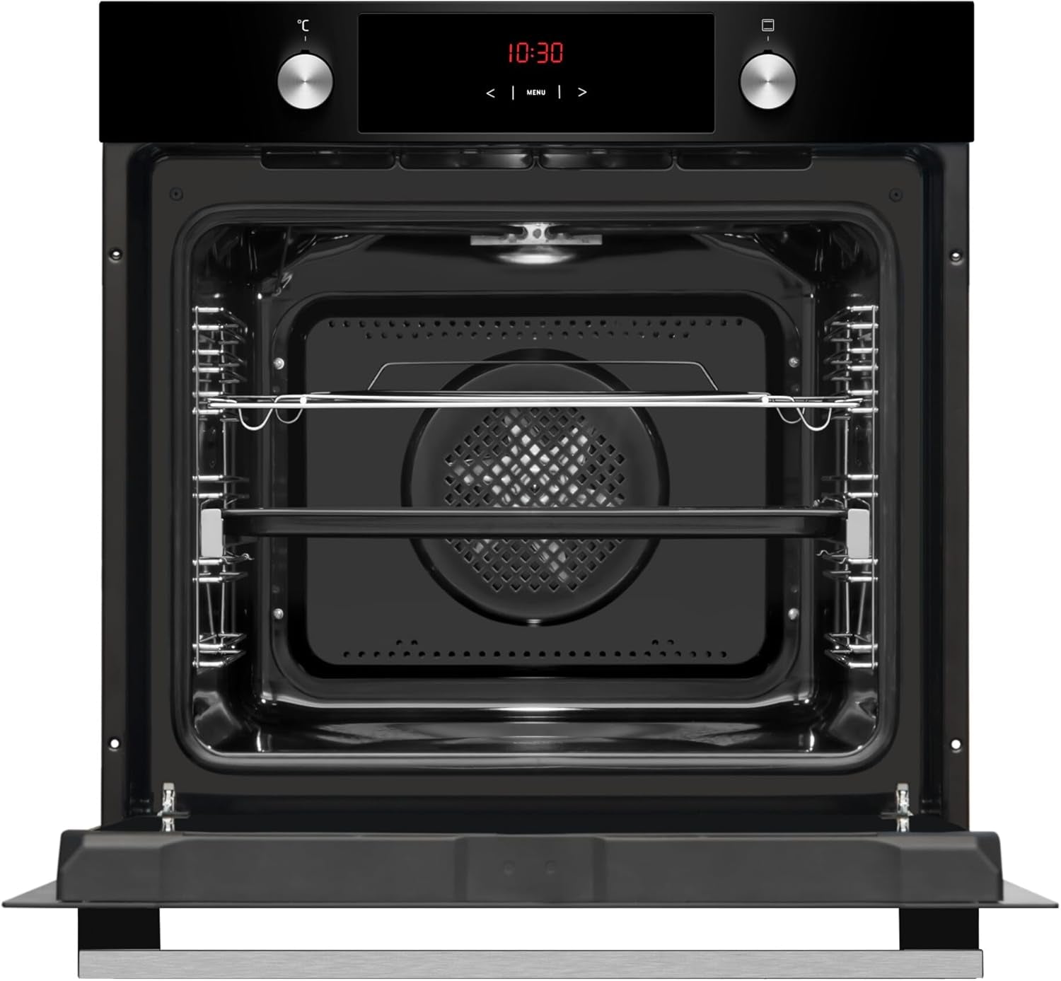 Amica EBX 943 610 SM EEK: a Einbau-Backofen, 77 L, Steamclean, Umluft, 9 Backofenfunktionen, Cooldoor3, Teleskopauszug, Matt-Schwarz
