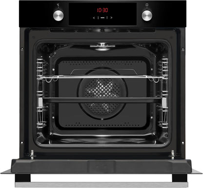 Amica EBX 943 610 SM EEK: a Einbau-Backofen, 77 L, Steamclean, Umluft, 9 Backofenfunktionen, Cooldoor3, Teleskopauszug, Matt-Schwarz