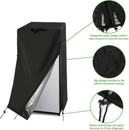 Guisong Housse Imperméable Et Anti-Poussière Pour Protéger Les Congélateurs Verticaux/Réfrigérateur À Boissons - Convient Pour Les Grandes Pièces Froides (83 X 83 X 170 Cm (L X P X H)