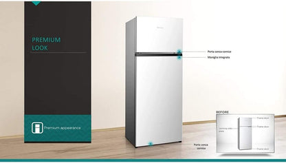Hisense RT267D4AWF Réfrigérateur - Pose Libre, 206L, LED, 221 Kwh/An2 Portes, Blanc, Classe F