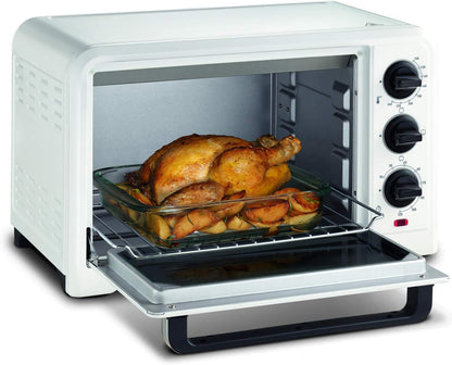 Four Optimo 19 L, Cuisson Pain, Pizza, Tartes, Gâteaux, Pâtisseries, 6 Modes De Cuisson, Chaleur Traditionnelle, Blanc OX441110