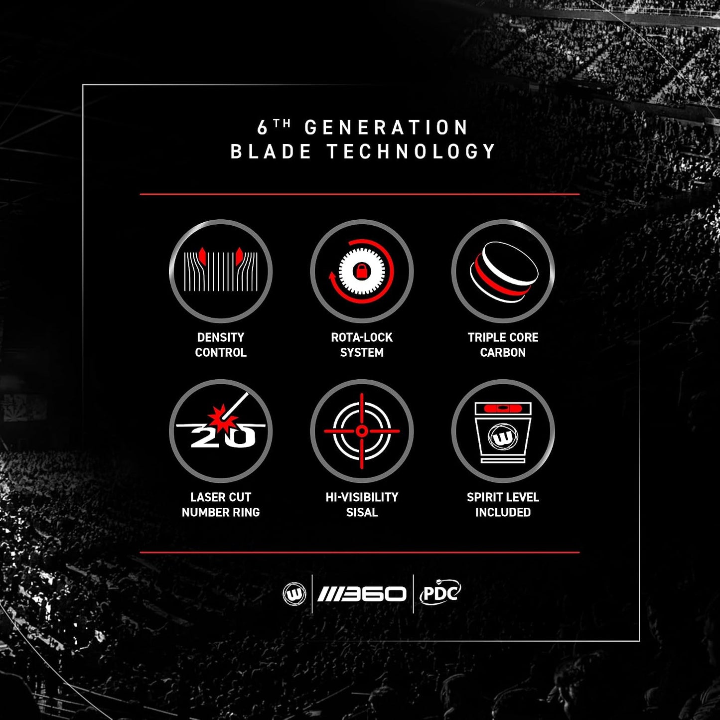 Blade Serie – Cible De Fléchettes Steeldart Professionnelle Série Blade – Cible Steeldart Professionnelle Homologuée Tournoi PDC – Blade X | 360 | Blade 6