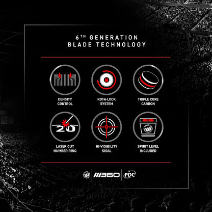 Blade Serie – Cible De Fléchettes Steeldart Professionnelle Série Blade – Cible Steeldart Professionnelle Homologuée Tournoi PDC – Blade X | 360 | Blade 6