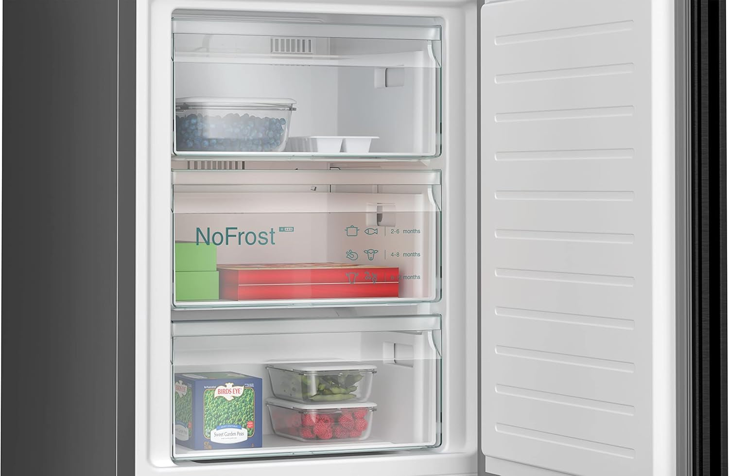 KG39NXXCF Iq300 - Réfrigérateur Avec Congélateur - 203 X 60 Cm - 280 L De Réfrigérateur + 119 L De Congélateur - Hyperfresh - Fraîcheur plus Longue - Nofrost - Supercooling - Refroidissement