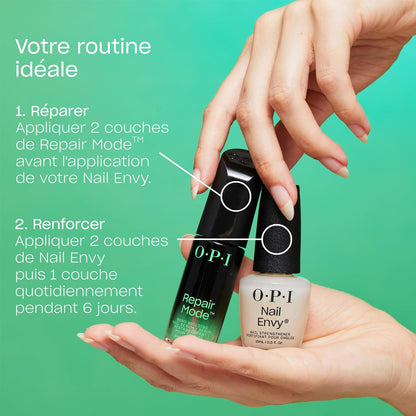 OPI Repair Mode - Sérum Restructurant Pour Les Ongles Fragiles & Endommagés - Formule Vegan - Agit En Profondeur Pour Réparer La Kératine Naturelle Des Ongles - 9Ml Blanc