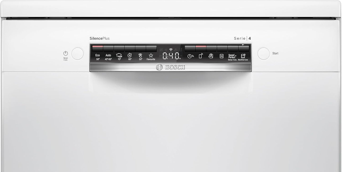 SMS4EMW01E - Série 4 - Lave-Vaisselle Pose-Libre - 60 Cm - 14 Couverts - Silence plus 42 Db - Blanc