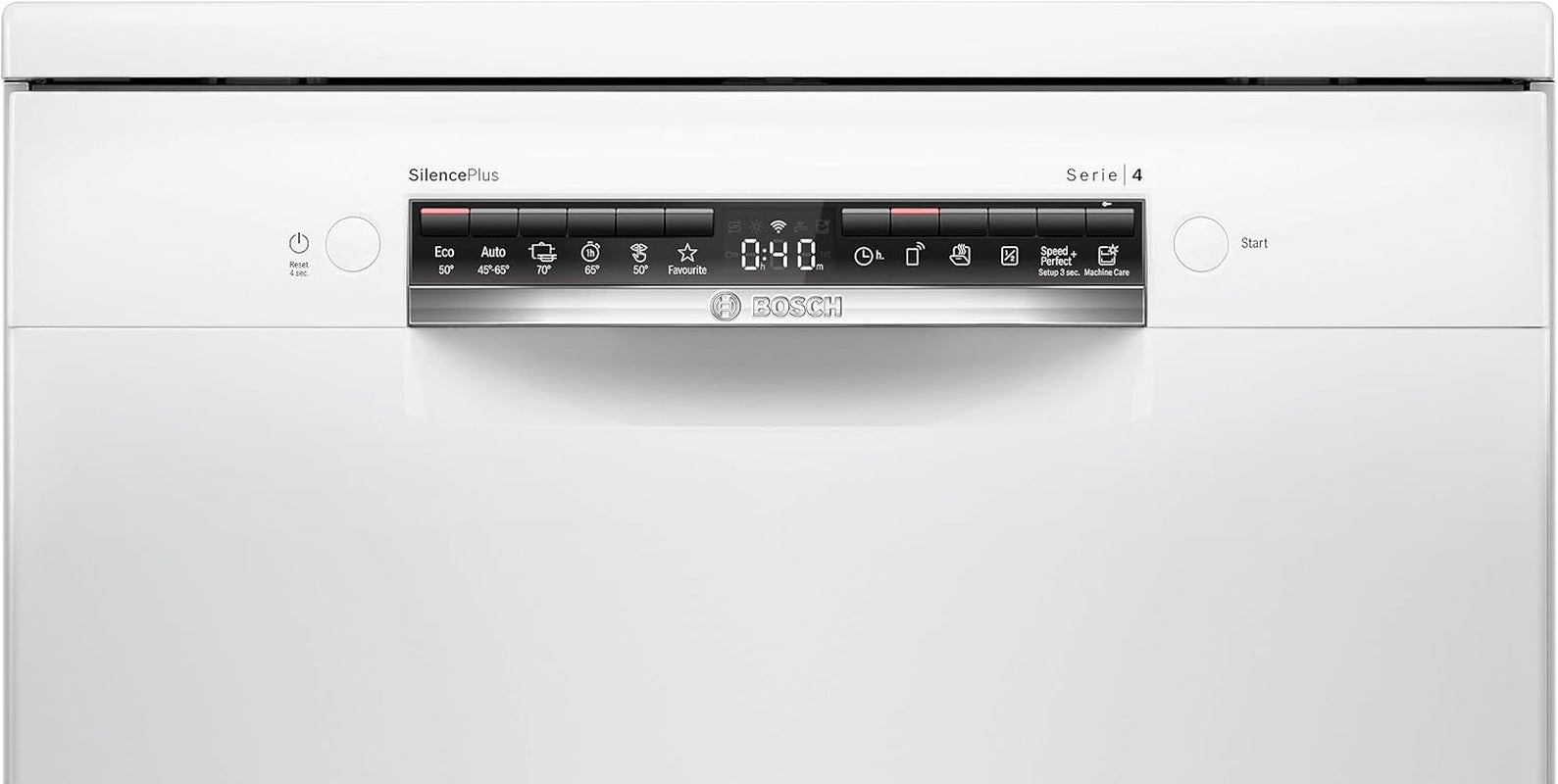SMS4EMW01E - Série 4 - Lave-Vaisselle Pose-Libre - 60 Cm - 14 Couverts - Silence plus 42 Db - Blanc