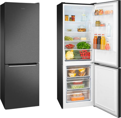 Amica KGCL 388 160 S Réfrigérateur/Congélateur/Noir/185,5 Cm (H) X 59,5 Cm (L) X 59,5 Cm (P) / Commande Électronique/Tiroir Vitcontrol/Capacité Utile 315 L/Contrôle Du Gel