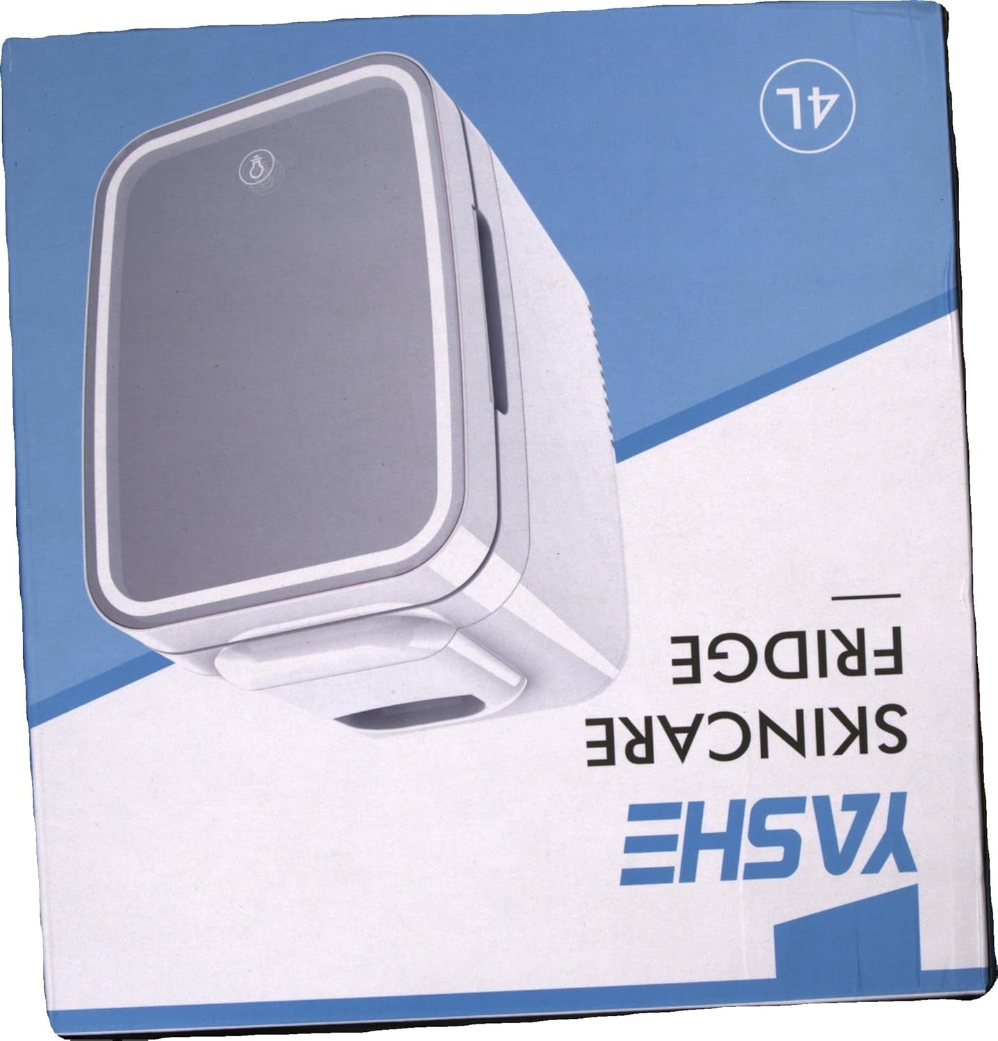Mini Frigo Pour Chambre, Frigo Skincare Avec Miroir LED, Petit Frigo De 4L Portable, Thermoelectrique Chauffe & Refroidisseur 220V AC / 12V DC Pour Voiture, Bureau, Dortoir (Blanc)