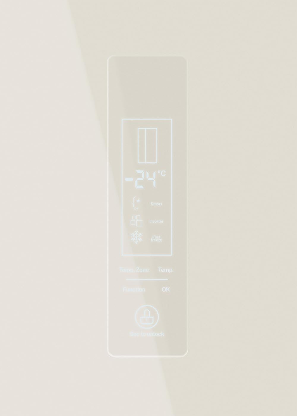 / FRIDGE STUDIO SIDE by SIDE 550 / Réfrigérateur Style Side by Side 550L Blanc Cassé / 91,2 X 70,4 X 177,7 Cm/No Frost, Traitement Antibactérien, Commande Tactile Électronique, 158W