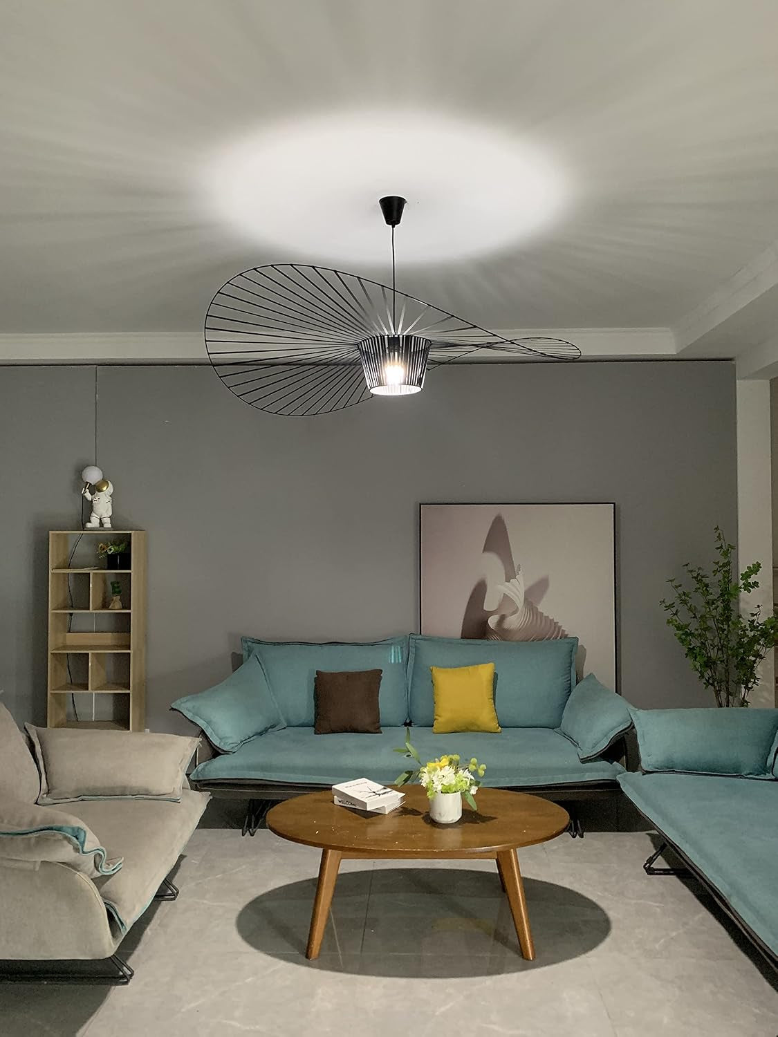 Lustre Vertigo Suspension, Rétro Suspension Luminaire Lustres Postuler À Salon Cuisine Chambre Luminaires Intérieur, Lampe LED E27 Max 40W (120 CM)
