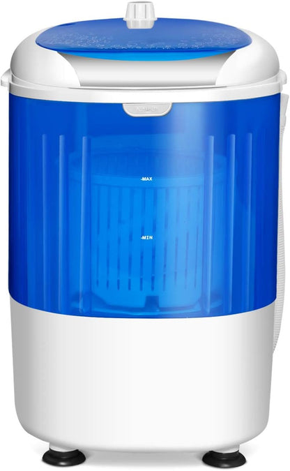 Mini Machine À Laver, Mini Lave-Linge Semi Automatique À Cuve Unique Charge 2 KG, 36X34X51CM, Bleu