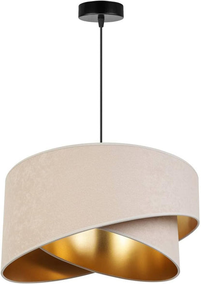 Light-Home Abat Jour Suspension Luminaire Lustre Industriel Milan - Moderne Abat Jour Plafond Pour Chambre Salon Et Cuisine - En Metal - Crème