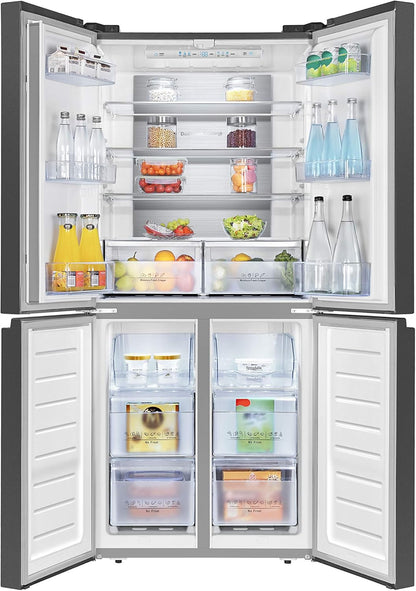 Hisense RQ563N4SF2 Frigo Américain Autoportante 454 L F Noir