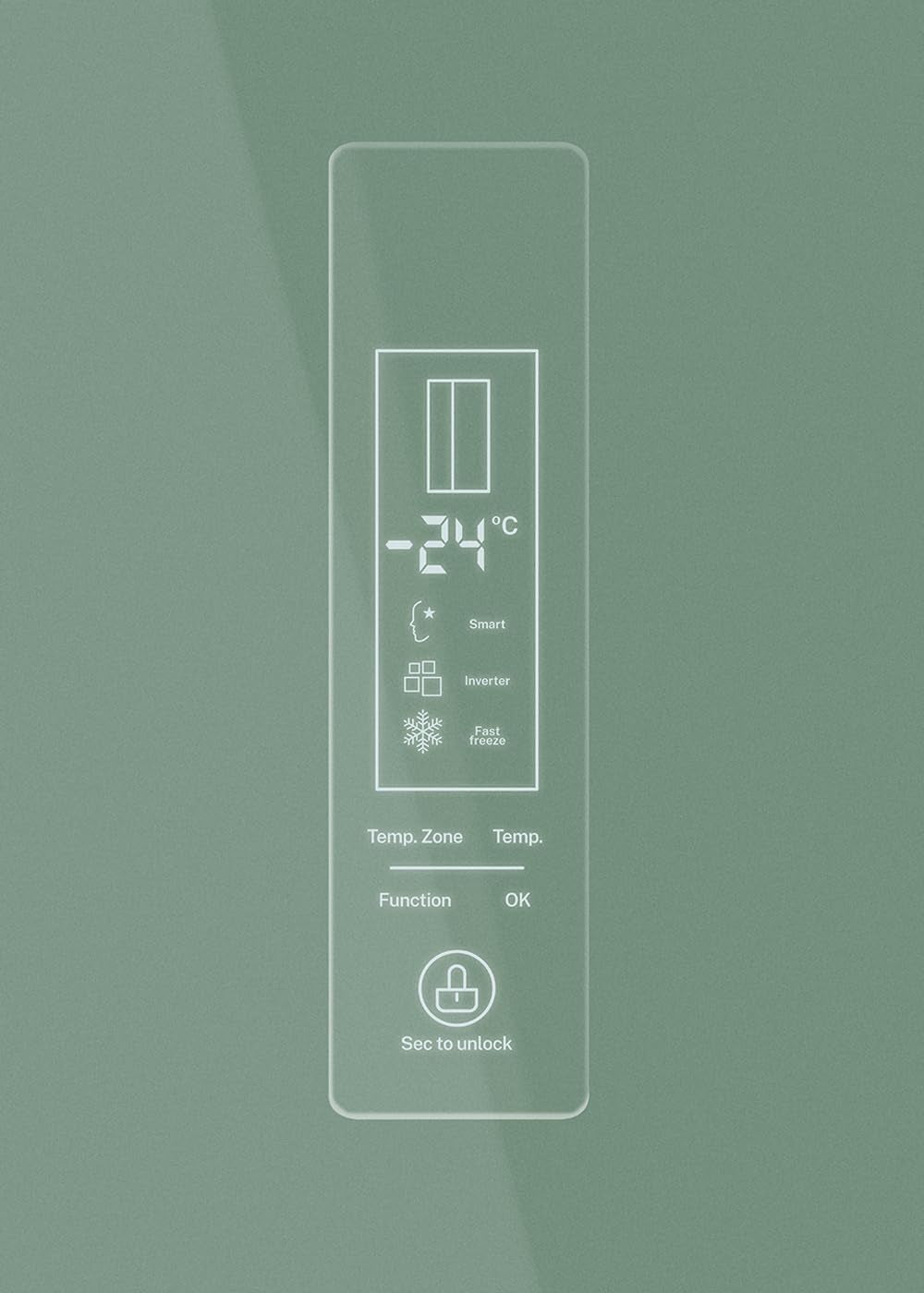 / FRIDGE STUDIO SIDE by SIDE 550 / Réfrigérateur Style Side by Side 550L Vert Sauge / 91,2 X 70,4 X 177,7 Cm/No Frost, Traitement Antibactérien, Commande Tactile Électronique, 158W