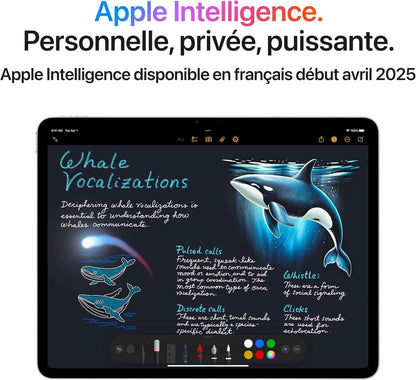 Ipad Air 11 Pouces Avec Puce M3 :  Intelligence, Écran Liquid Retina, 512 Go, Caméras Avant/Arrière 12 Mpx, Wi-Fi 6E Et Connectivité Cellulaire 5G, Touch ID, Autonomie D’Une Journée – Mauve