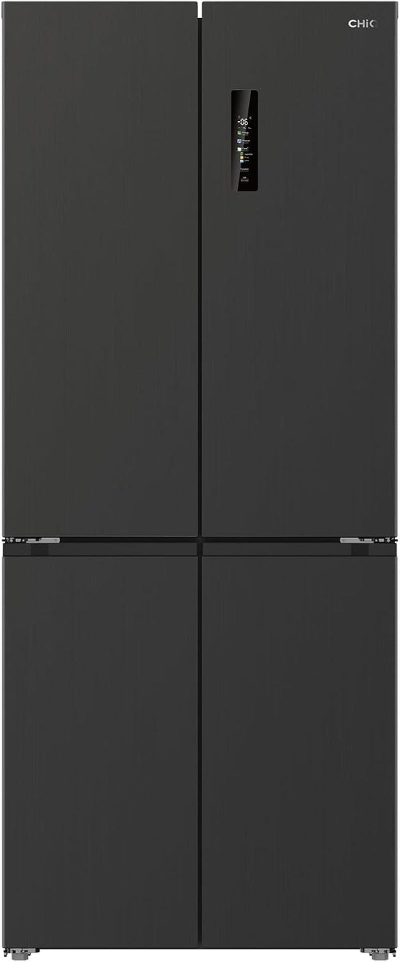 458L Frigo Américain 4 Portes Total No Frost Noir (CCD460NGE) | Silencieux 37Db, Froid Ventilé, Système Multiairflow, Congélateur -32°C, Zone Care + Space,Profondeur 600Mm