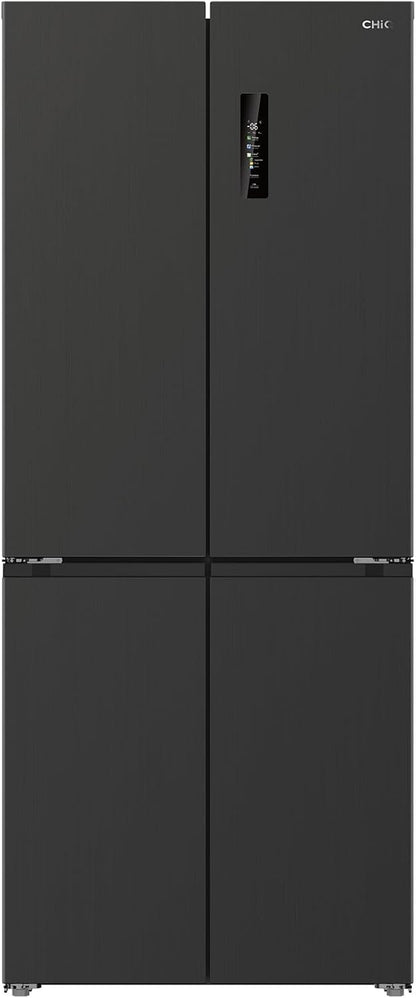 458L Frigo Américain 4 Portes Total No Frost Noir (CCD460NGE) | Silencieux 37Db, Froid Ventilé, Système Multiairflow, Congélateur -32°C, Zone Care + Space,Profondeur 600Mm
