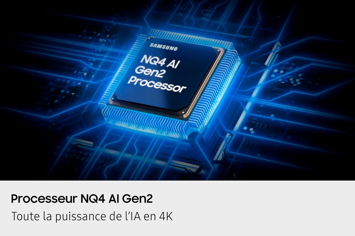 TV AI Mini LED 55 Pouces Neo QLED QN80F 4K Smart TV, Quantum Matrix Core, Processeur NQ4 AI Gen2, Wifi, Airplay, HDR, Q-Symphony, OTS Lite, Knox Security, Gaming Hub, Bixby, Dolby Atmos