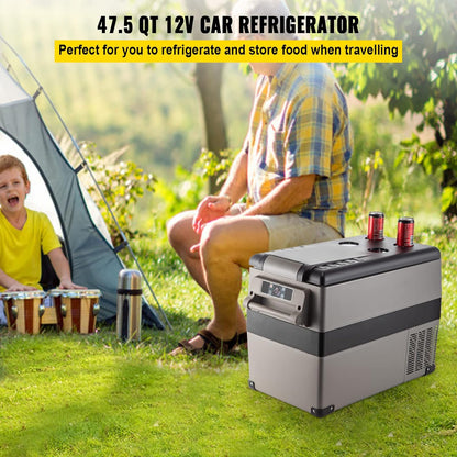 Réfrigérateur Portable À Compression 45 L,Réfrigérateur De Voiture 693 X 345 X 456 Mm，Mini Frigo Glacière Électrique 60W Réfrigération Rapide Conduite Sécurisée Pour Maison/Voiture/Camping