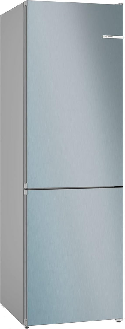 Hausgeräte KGN362LDF Série 4 Réfrigérateurs-Congélateurs 186X60Cm 218L+Congélateur 103 L Nofrost Ne Se Dégivre Jamais,Vitafresh Xxl,Fraîcheur plus Longue,Éclairage LED Uniforme Acier Inoxydable
