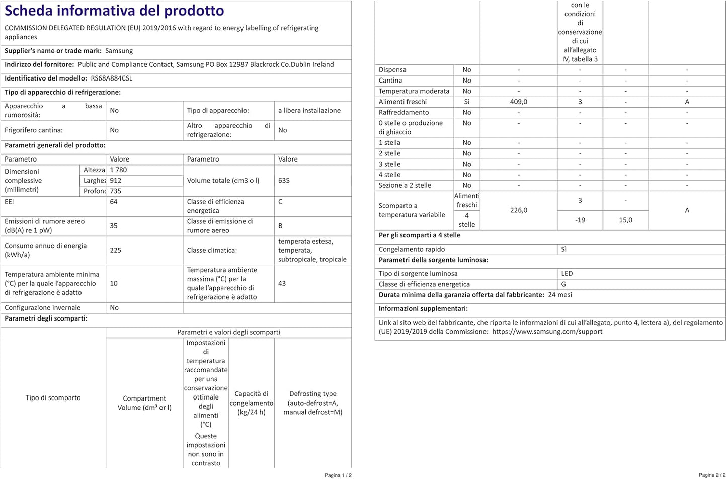 RS68A884CSL - Frigo Americain