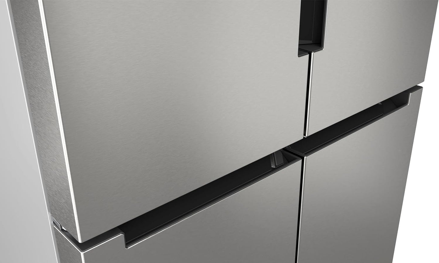KFN96VPEA - Série 4 Réfrigérateur Multi-Portes Congélateur En Bas - 605 L - 183 X 91 (H X L) - Inox anti Trace De Doigts