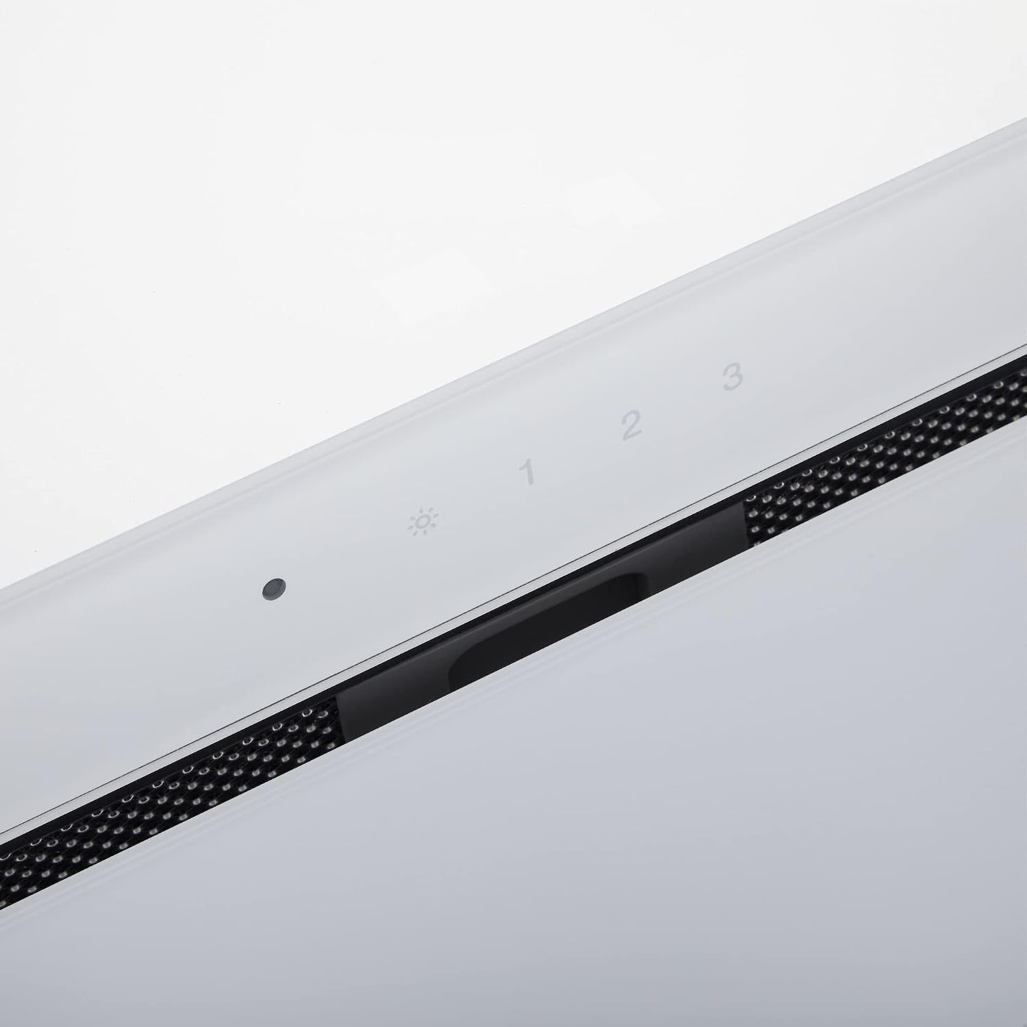 217 PRIME Hotte De Plafond 52 Cm Blanche Encastrée Avec Bloc De Ventilation, Cadre En Verre, 3 Niveaux, 1000 M³/H, Hotte Encastrée, Télécommande