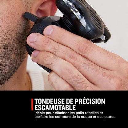Rasoir Électrique [Spécial Tête Rasée/Chauve] RX5 Ultimate (Ultra Rapide & Facile, 5 Têtes Rotatives Flexibles, Résultat Précis, Utilisation Sans Fil 50Min,Wet&Dry) Tondeuse XR1501